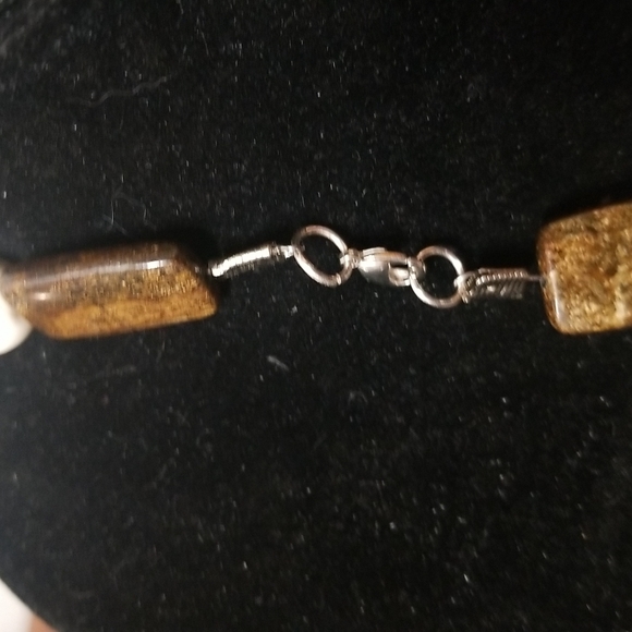 Bronzite, Magnesite and Memory Wire for necklace.  Jewelry making items #20 - Picture 2 of 4